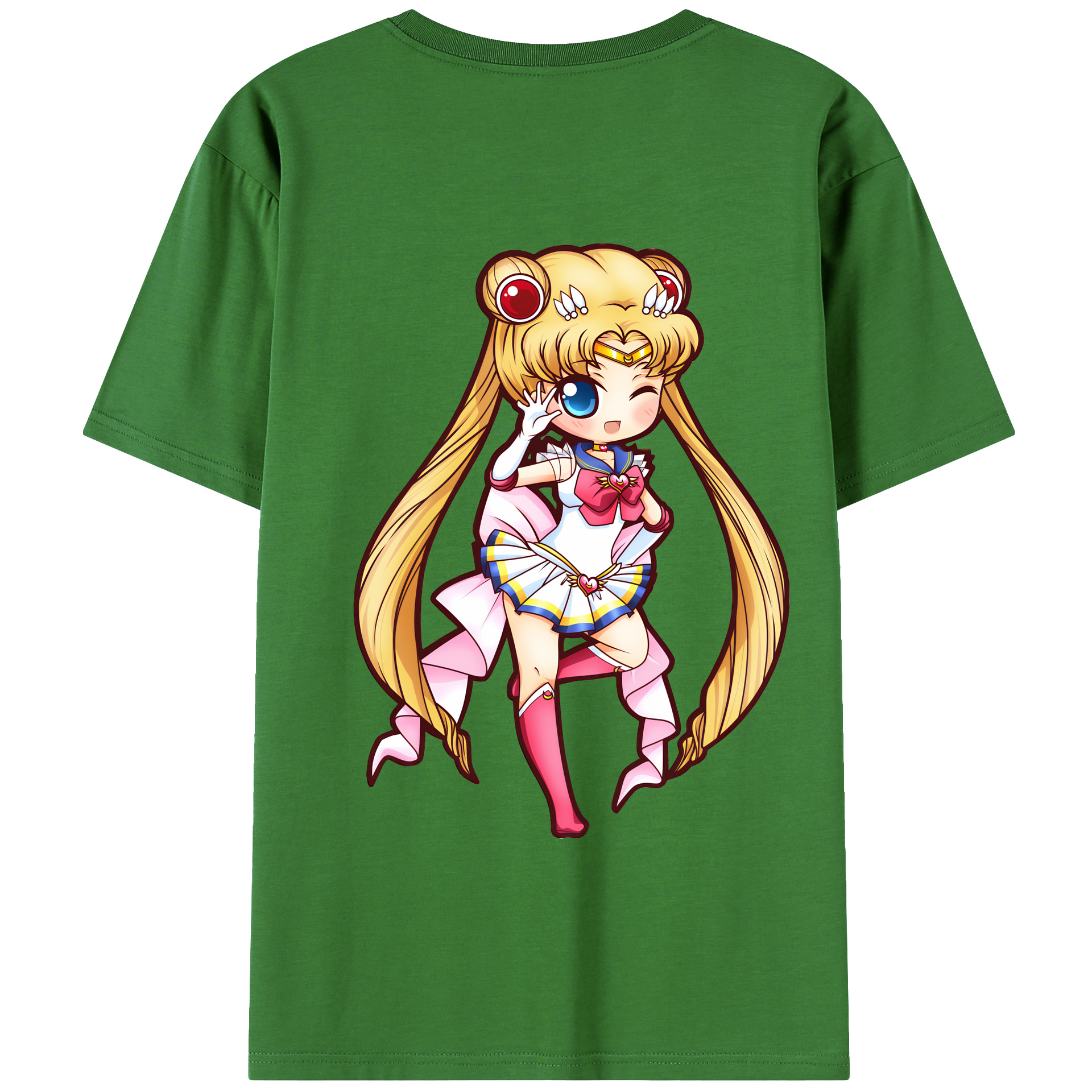 （画像用） 美少女戦士セーラームーン 月野 うさぎ つきの うさぎ Sailor Moon Tsukino Usagi レディース半袖Tシャツ(バックプリント)